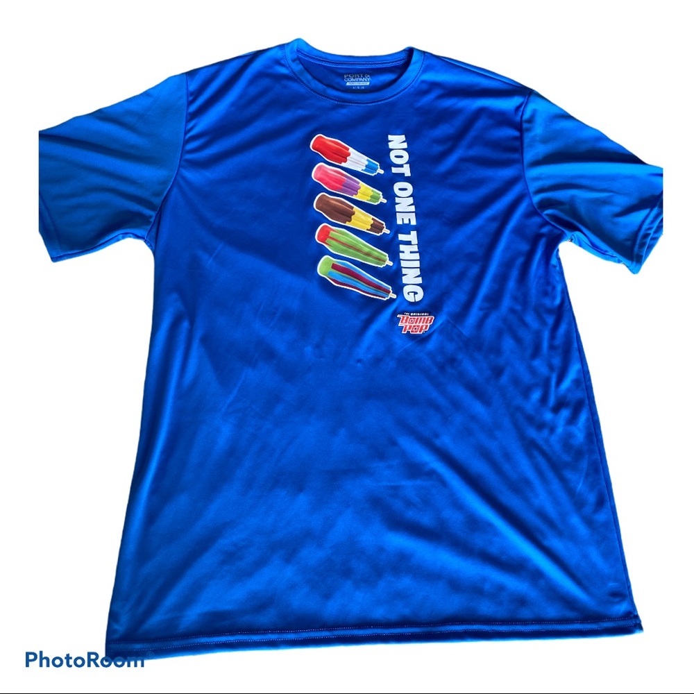 Bomb pop ice cream T-shirt blue poliéster size M